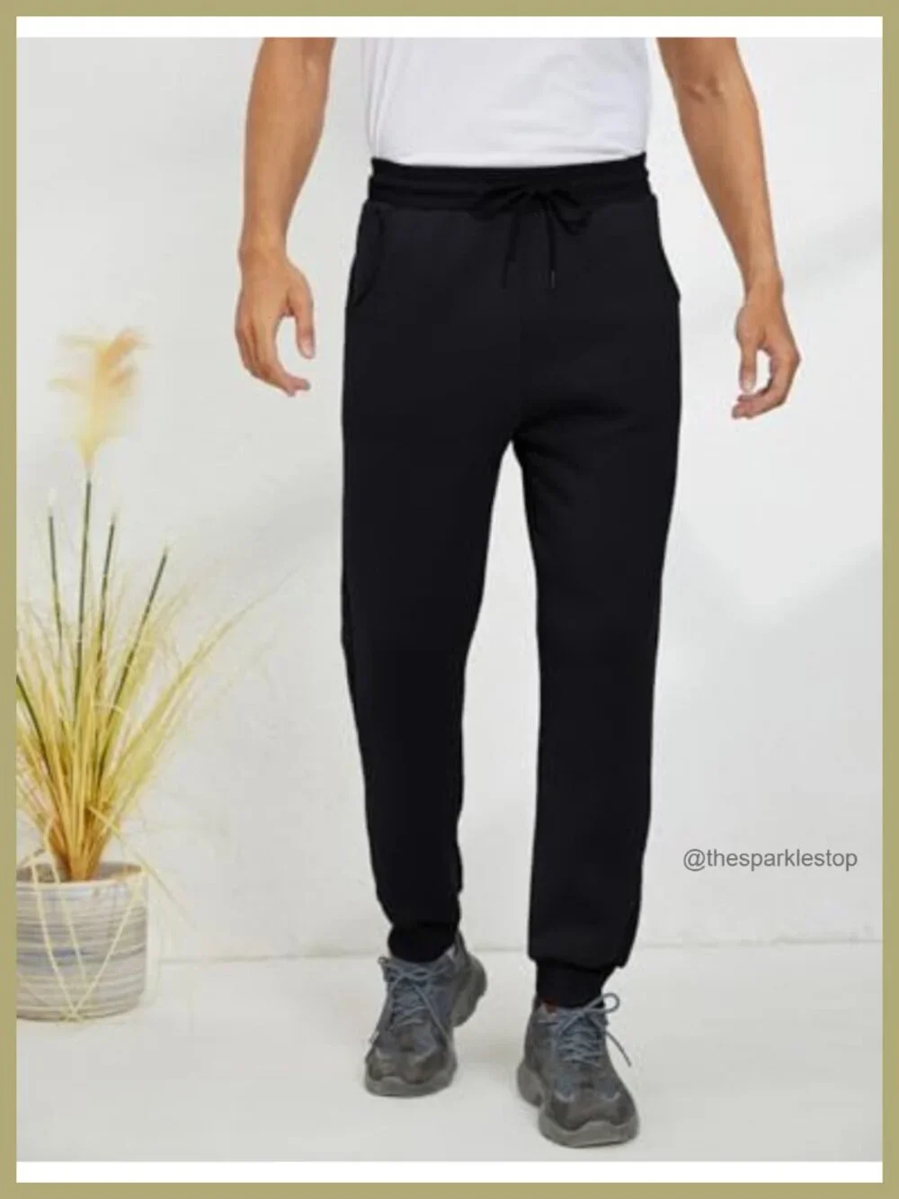 Men's Sherpa Lined Fleece Sweatpants Winter Running Jogger Pants